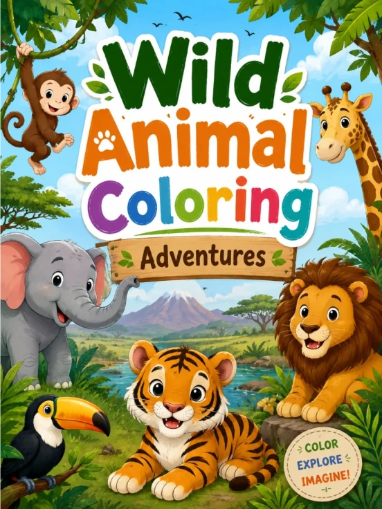 Wild Animal Coloring Adventures cover